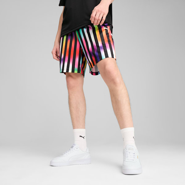 EQUAL LOVE CONFEDERATION Shorts 7", PUMA Black-AOP, extralarge